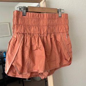 High waisted free people shorts, coral color